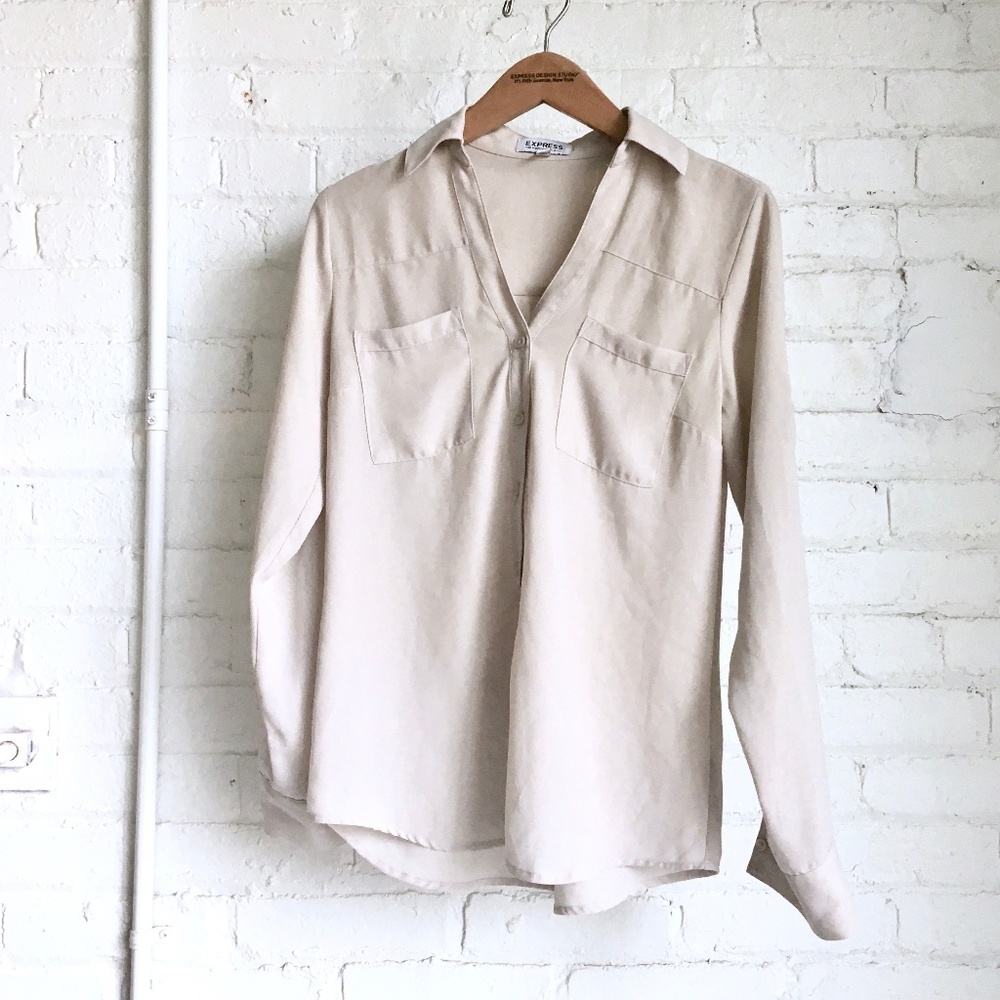 Express Stone Gray Portofino Professional Shirt